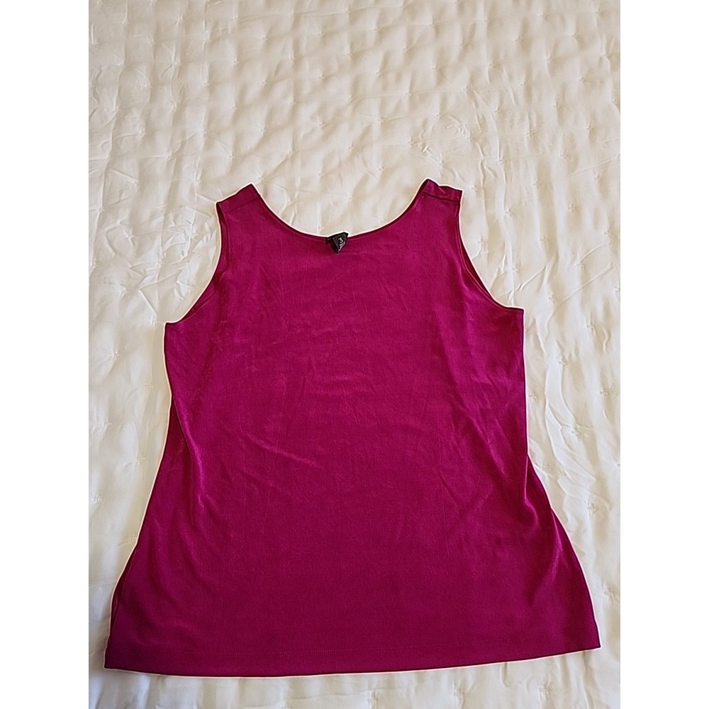 Chico's Travelers Tank Top Purple Size 3 XL 16/18 Deep Plum Travel Knit Shell